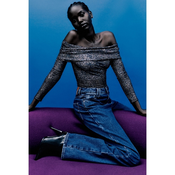 ZARA| Festive SPARKLY BODYSUIT - Picture 5 of 9